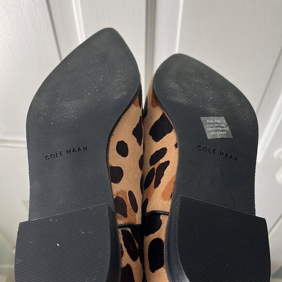 Like New Cole Haan Real Fur Cheetah Print Booties - Picture 4 of 12